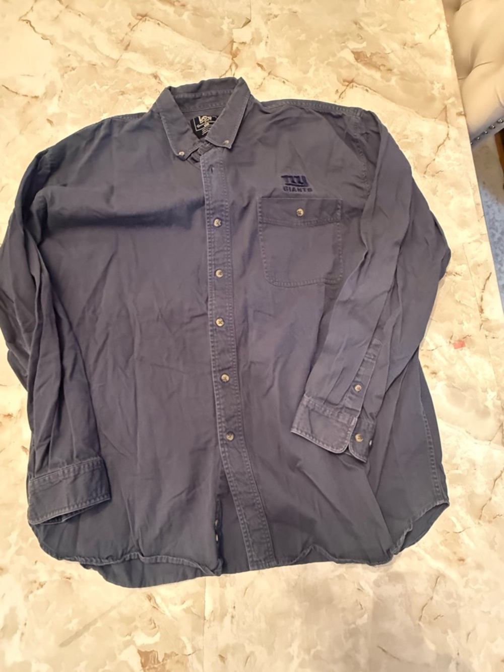 Lee Men's Button-Down Shirt - Navy Blue